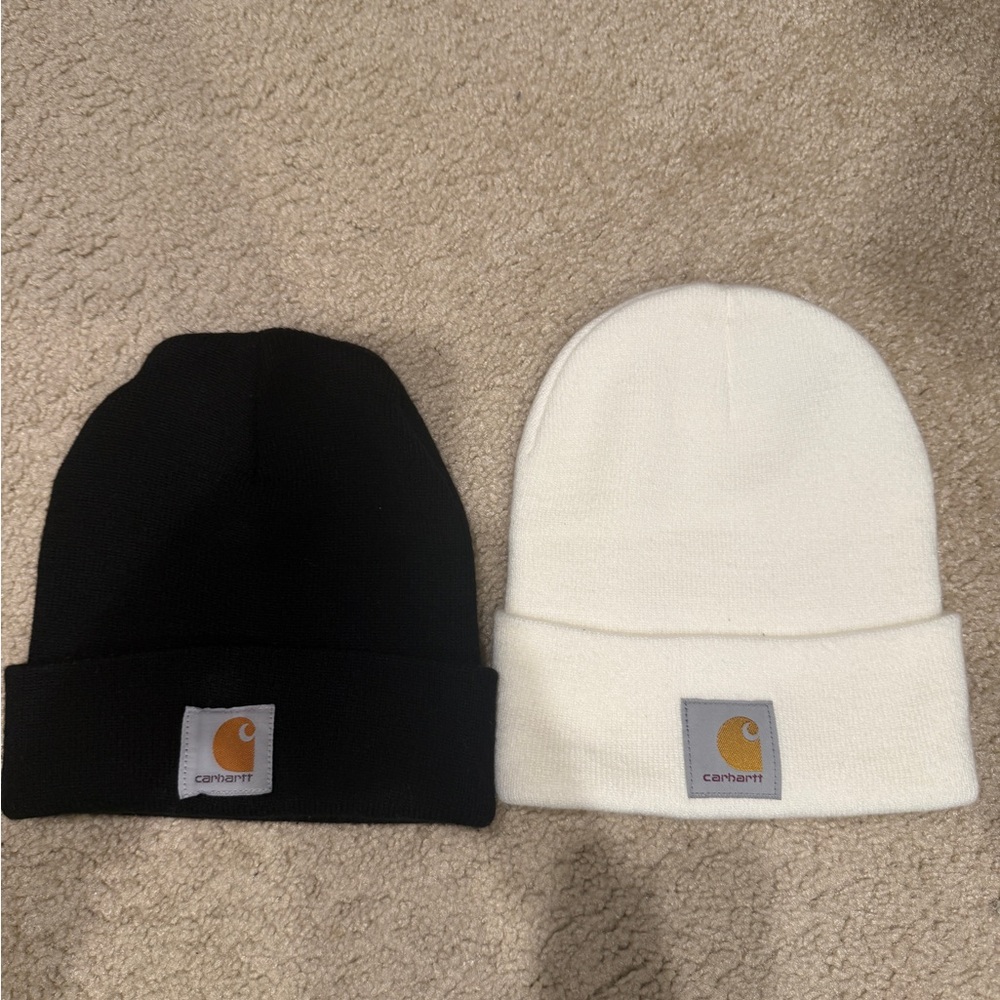 Carhartt Black and White Beanie Duo